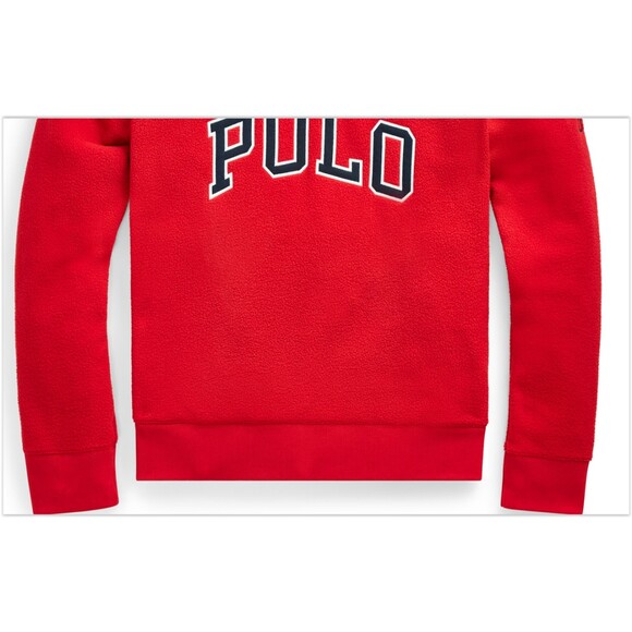Polo Ralph Lauren BIG LOGO USA FLAG Cotton blend Fleece Pullover Quarter Zip, XL - Picture 6 of 7